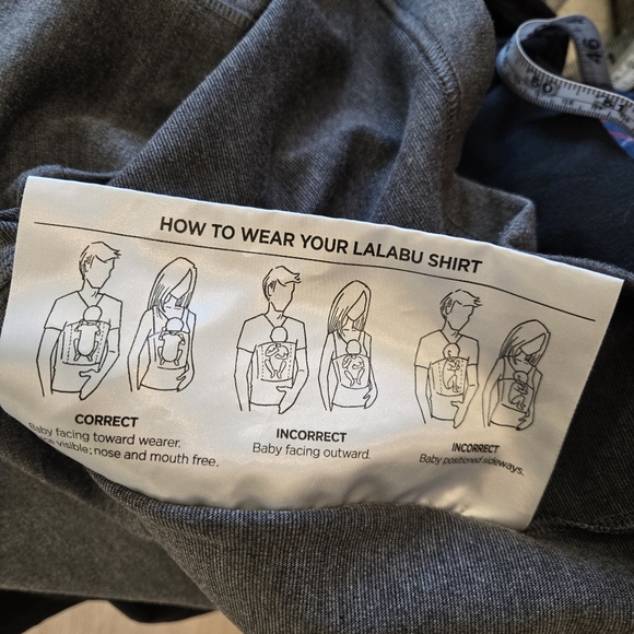 Lalabu Dad T Shirt Short Sleeve Gray Pouch M - Picture 10 of 15